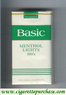 Discount Basic Menthol Lights 100s cigarettes soft box