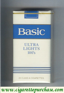 Discount Basic Ultra Lights 100s cigarettes soft box