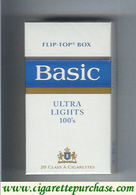 Discount Basic Ultra Lights 100s hard box cigarettes