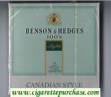 Discount Benson & Hedges Menthol Lights 100s cigarettes duty-free
