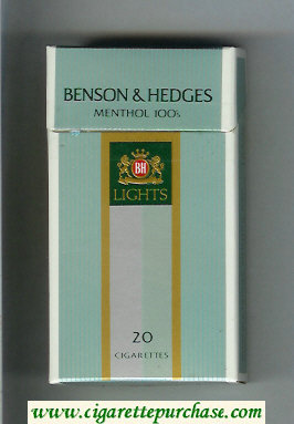 Discount Benson Hedges Menthol Lights 100s cigarettes