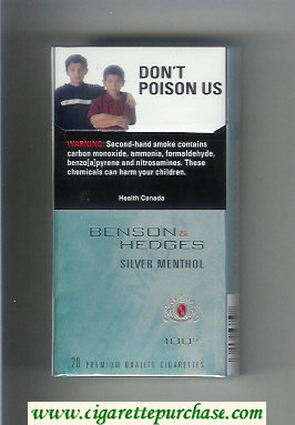 Discount Benson and Hedges Menthol Silver Lights 100s cigarettes