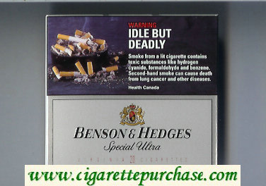 Discount Benson and Hedges Special Ultra cigarettes short