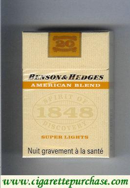 Discount Benson Hedges American Blend Super Lights cigarettes France