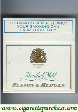 Discount Benson Hedges Menthol Mild cigarettes South Africa
