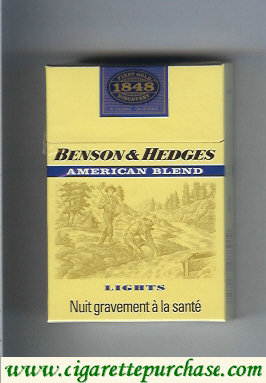 Discount Benson and Hedges American Blend Lights cigarette 1848 yellow France