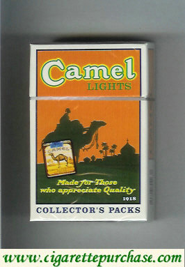 Discount Camel Collectors Packs 1918 Lights cigarettes hard box