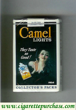 Discount Camel Collectors Packs 1934 Lights cigarettes soft box