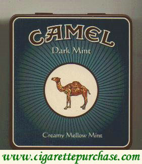 Discount Camel Exotic Blends Dark Mint cigarette metal box