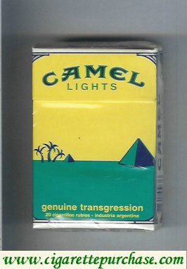 Discount Camel Genuine Transgression Lights cigarettes hard box