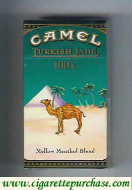 Discount Camel Turkish Jade Mellow Menthol Blend 100s cigarettes hard box