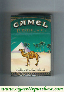 Discount Camel Turkish Jade Mellow Menthol Blend cigarettes hard box