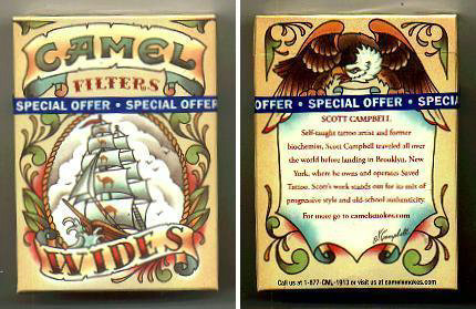 Discount Camel Wides Filters Art Issue cigarette hard box