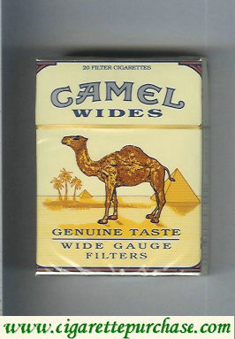 Discount Camel Wides Filters Genuine Taste Wide Gauge cigarettes hard box