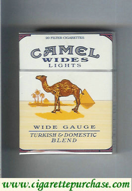 Discount Camel Wides Lights Wide Gauge Turkish Domistic Blend cigarettes hard box