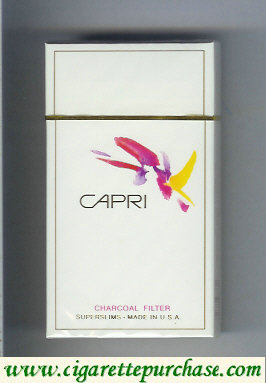Discount Capri Charcoal Filter 100s cigarettes hard box