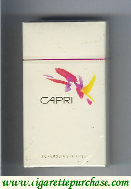 Discount Capri Filter white 100s cigarettes hard box