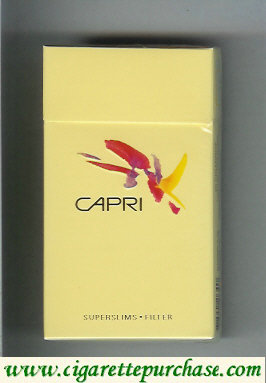 Discount Capri Filter yellow 100s cigarettes hard box