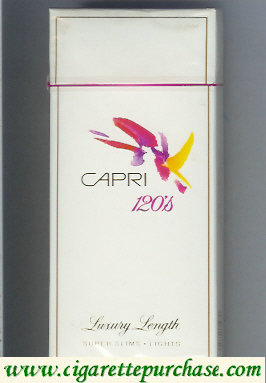 Discount Capri Lights 120s cigarettes hard box