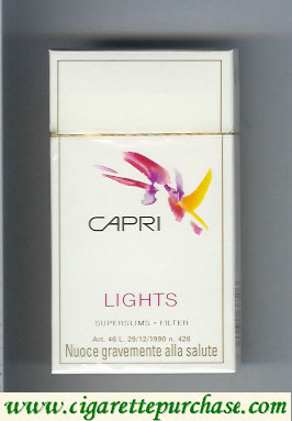 Discount Capri Lights Filter 100s cigarettes hard box