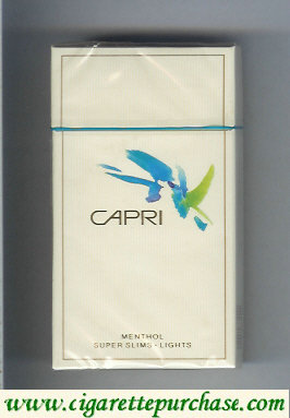 Discount Capri Menthol Lights 100s cigarettes hard box