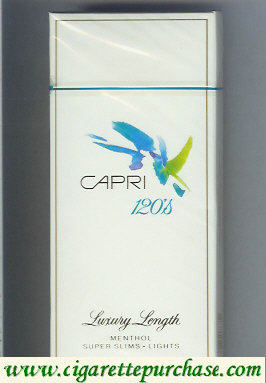 Discount Capri Menthol Lights 120s cigarettes hard box