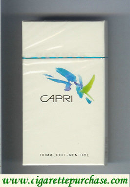Discount Capri Trim Light Menthol 100s cigarettes hard box