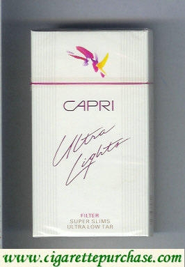Discount Capri Ultra Lights Filter 100s cigarettes hard box