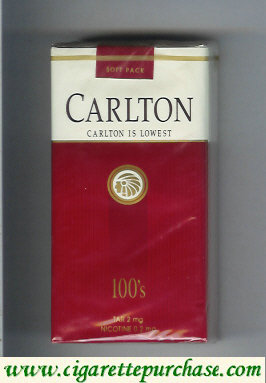Discount Carlton Filter 100s ultra low tar cigarettes soft box