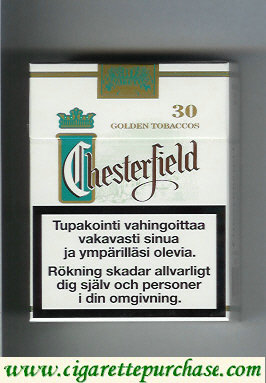 Discount Chesterfield Classic Menthol cigarettes Golden Tobaccos 30