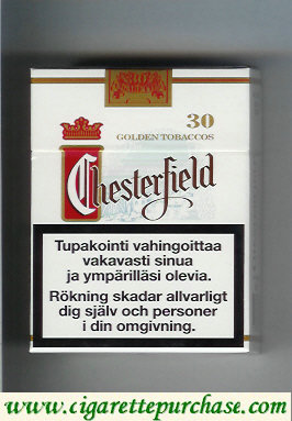 Discount Chesterfield cigarettes 30 full flavor Golden Tobaccos