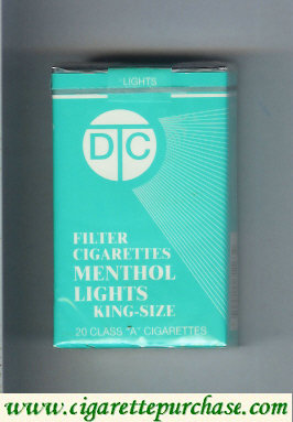 DTC Filter Cigarettes Menthol Lights cigarettes soft box