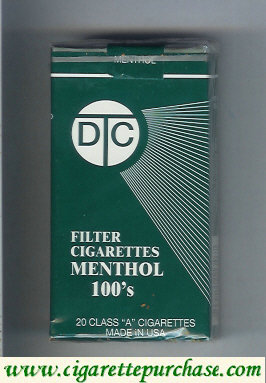 DTC Filter Cigarettes Menthol 100s cigarettes soft box