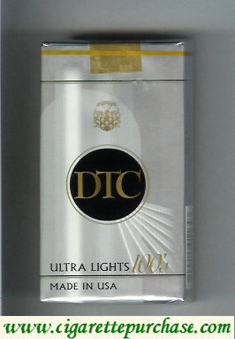 DTC Ultra Lights 100s cigarettes soft box