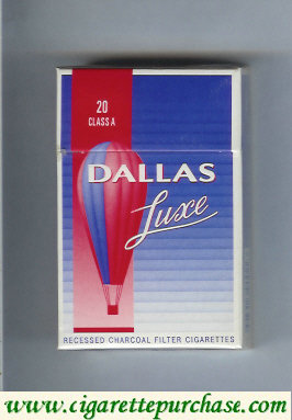 Dallas Luxe blue and red cigarettes hard box