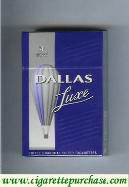 Dallas Luxe blue and silver cigarettes hard box