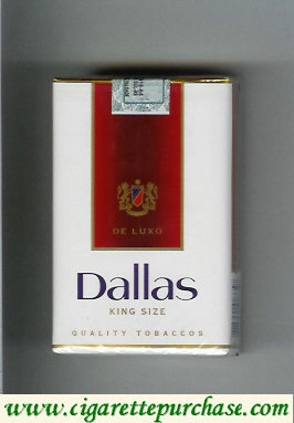 Dallas De Luxo Quality Tobaccos white and red cigarettes soft box