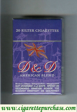 D&D American Blend cigarettes hard box