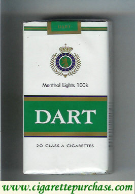 Dart Menthol Lights 100s cigarettes soft box