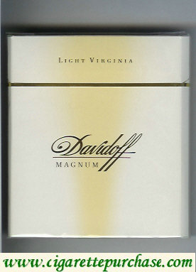 Davidoff Magnum Light Virginia white 100s cigarettes wide flat hard box