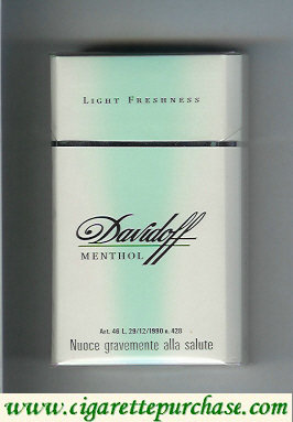 Davidoff Menthol Light Freshness 100s cigarettes hard box