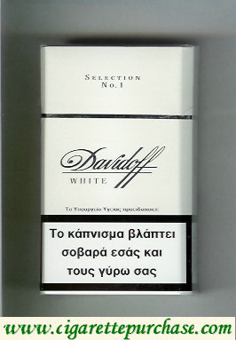 Davidoff White Selection No 1 100s cigarettes hard box