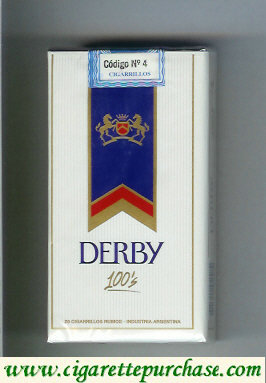 Derby 100s cigarettes soft box