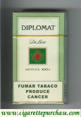 Diplomat De Luxe Menthol 100s cigarettes hard box