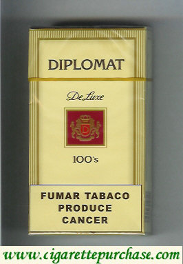 Diplomat De Luxe 100s cigarettes hard box