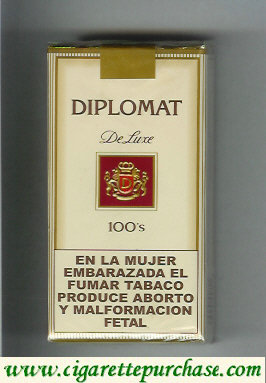 Diplomat De Luxe 100s cigarettes soft box