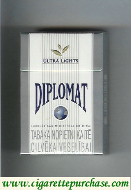 Diplomat Ultra Lights cigarettes hard box