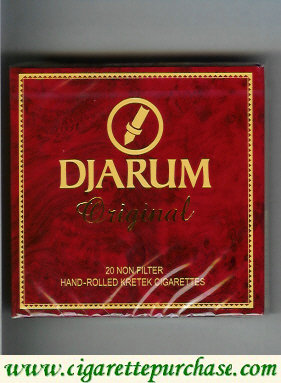 Djarum Original Non Filter cigarettes wide flat hard box