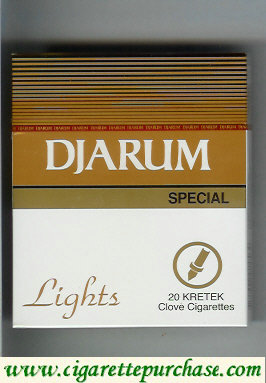 Djarum Special Lights 90s cigarettes wide flat hard box