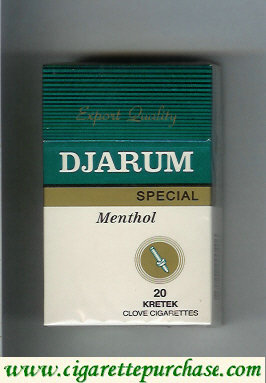 Djarum Special Menthol cigarettes hard box